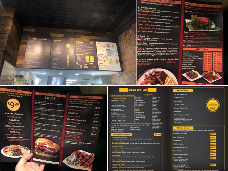 Joe's Grill Menu