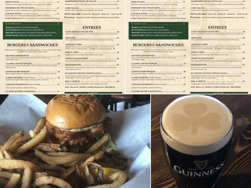 McSwiggans Pub and Restaurant Menu