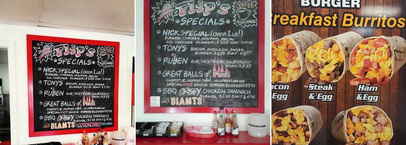 Five Star Burger Menu