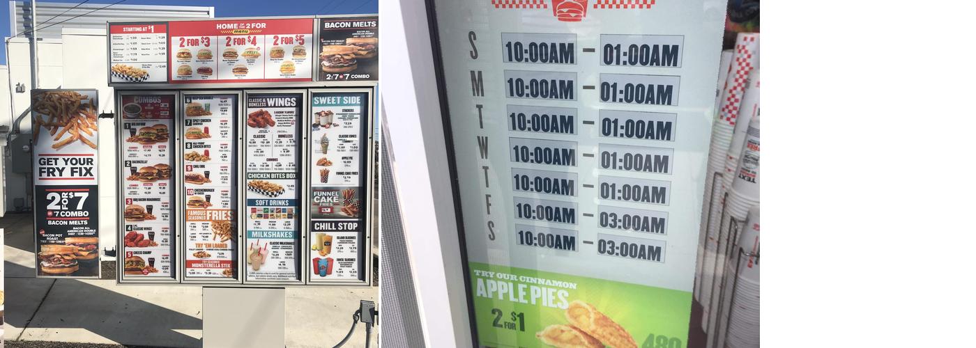 Checkers Menu