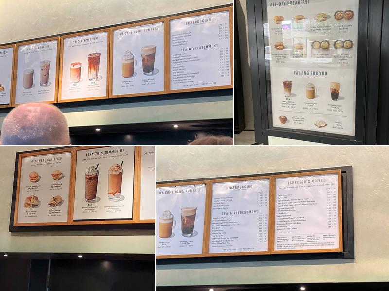 Starbucks Menu