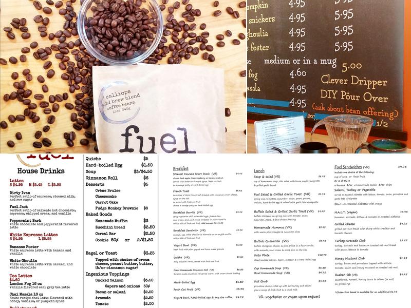Fuel West Menu