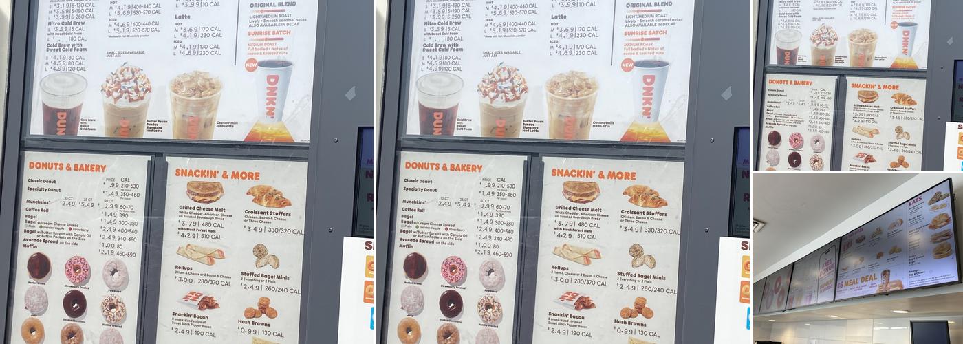 Dunkin' Menu