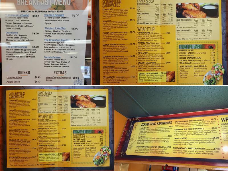 The Royall Touch Menu