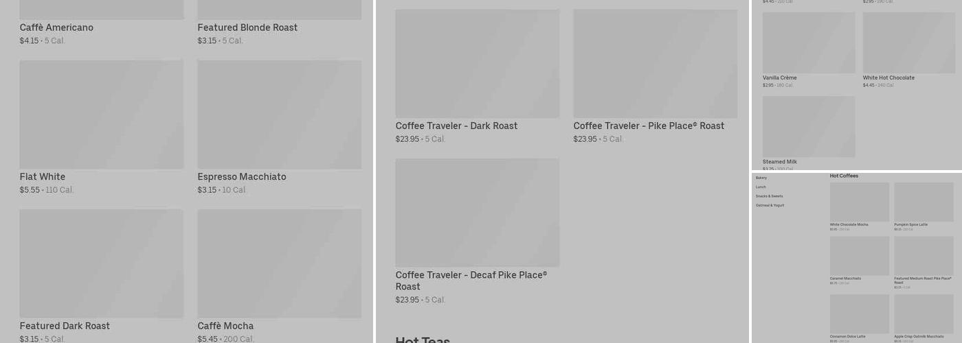 Starbucks Menu