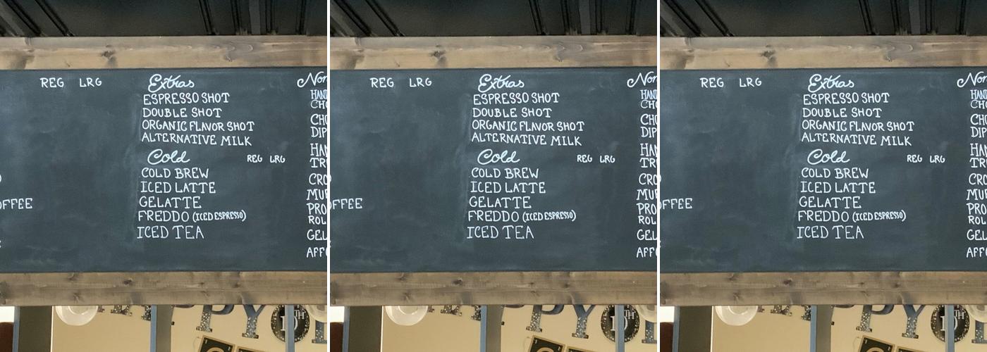 COCO Confections and Coffee Menu