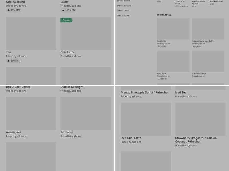 Dunkin' Menu