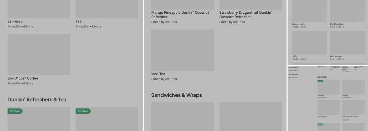 Dunkin' Menu