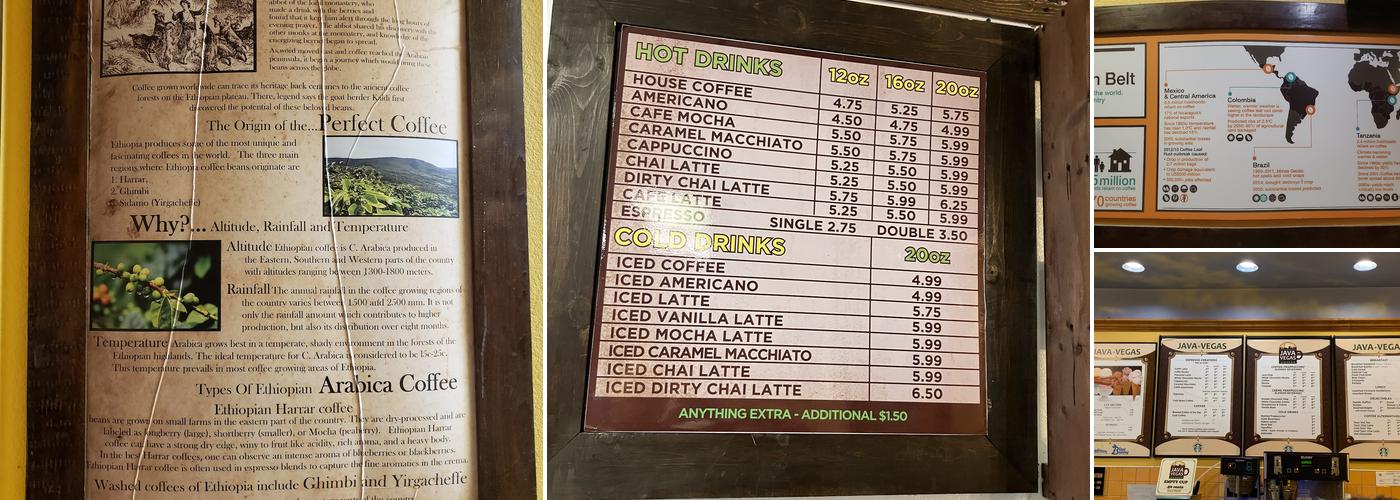 The Java Tree - Roasters, Cafe, and Bakery Menu