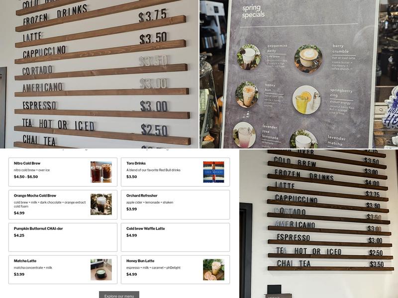 Haystack Coffee Menu