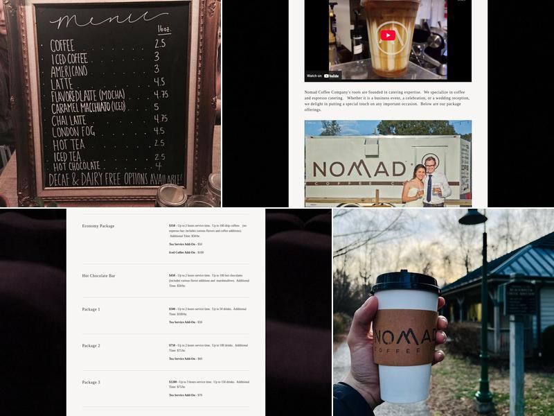 Nomad Coffee Company Menu