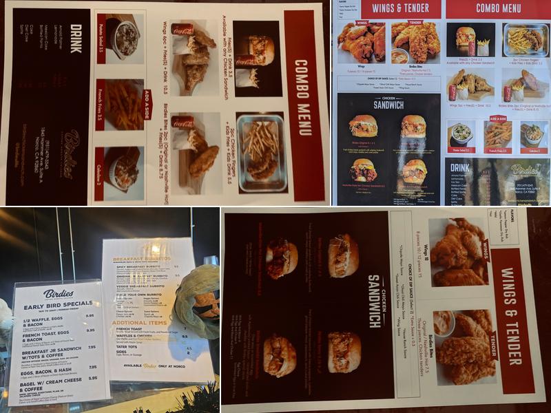 Birdies Menu