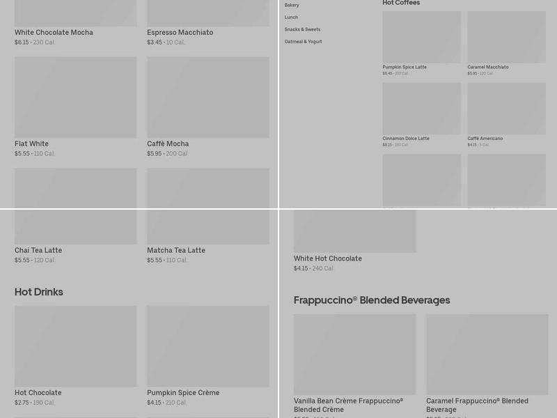 Starbucks Menu