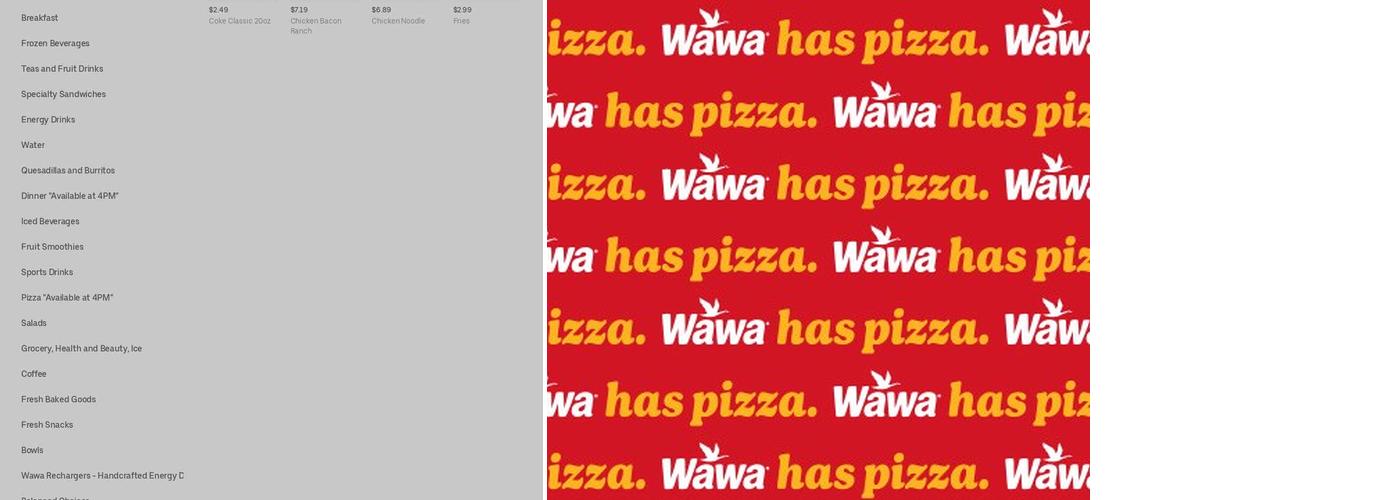Wawa Menu