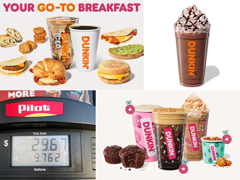 Dunkin' In Pilot Travel Center, 389 Rochester Crossing Dr, Rochester