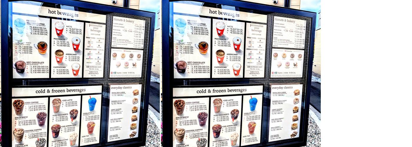 Dunkin' Menu