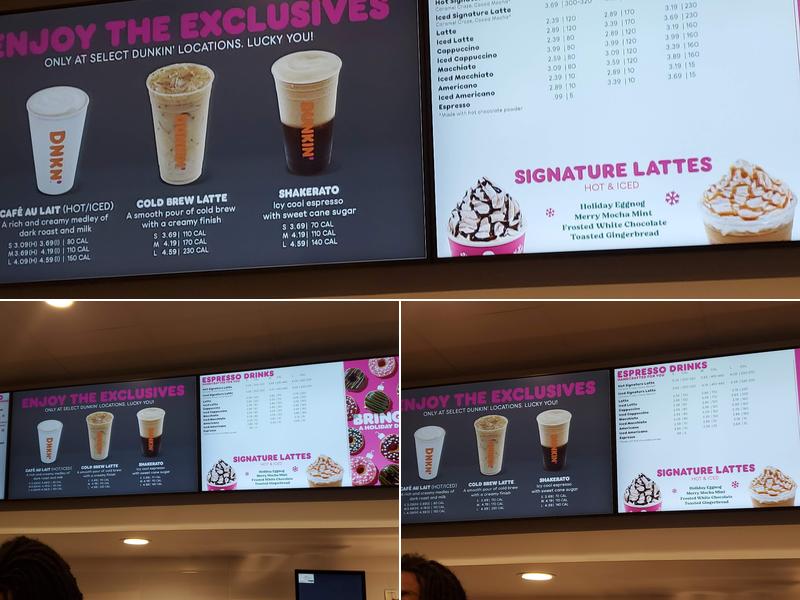 Dunkin' Menu