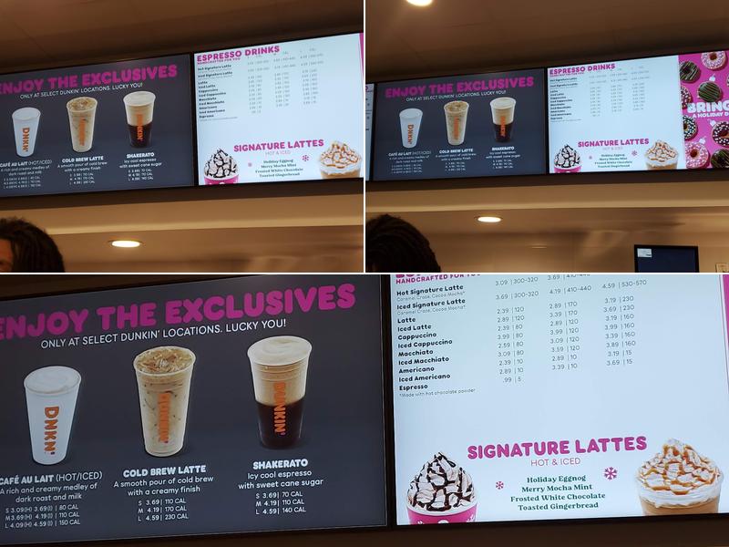 Dunkin' Menu