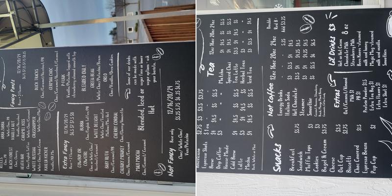 Exspresso's Menu