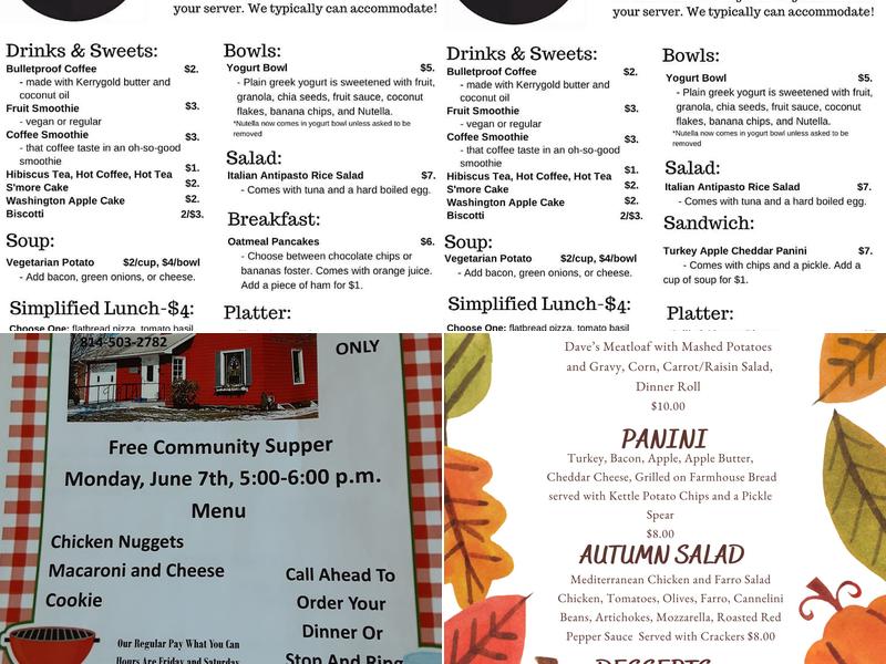 The Soul Platter Cafe Menu