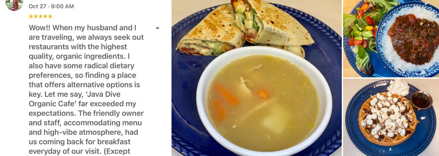 Java Dive Organic Cafe - Mediterranean Restaurant