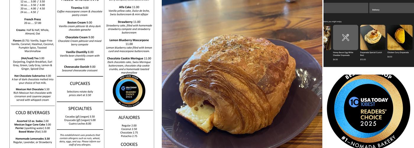 Nomada Bakery Menu