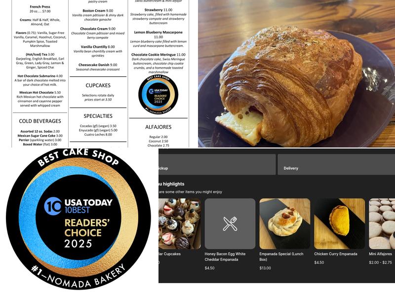 Nomada Bakery Menu