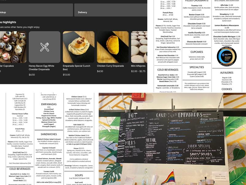 Nomada Bakery Menu