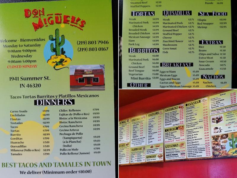 Don Miguels Menu