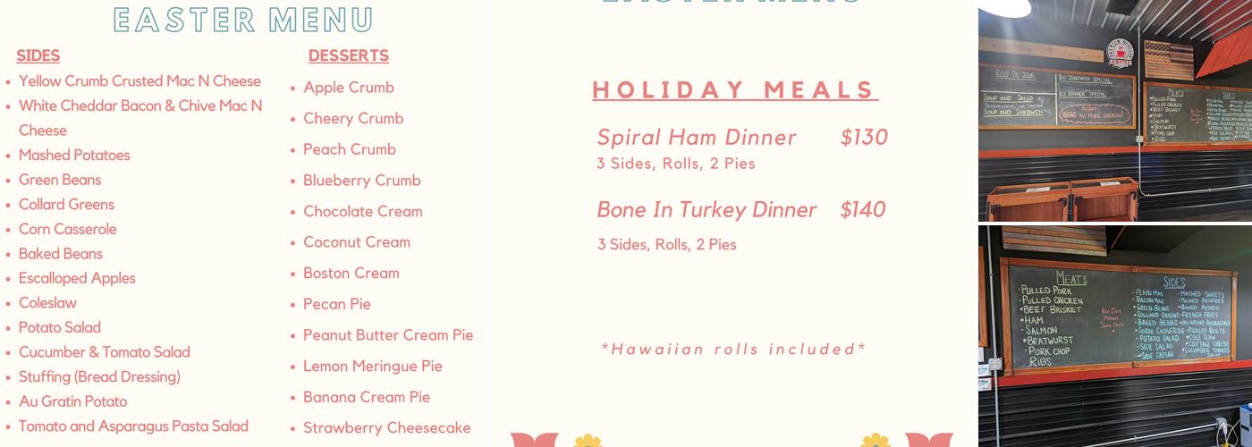 Huckaby's Smokehouse BBQ Steaks & Sweets Menu