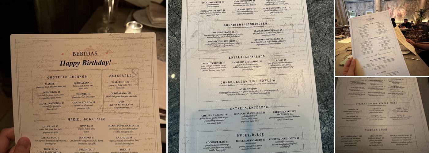 Mariel Menu