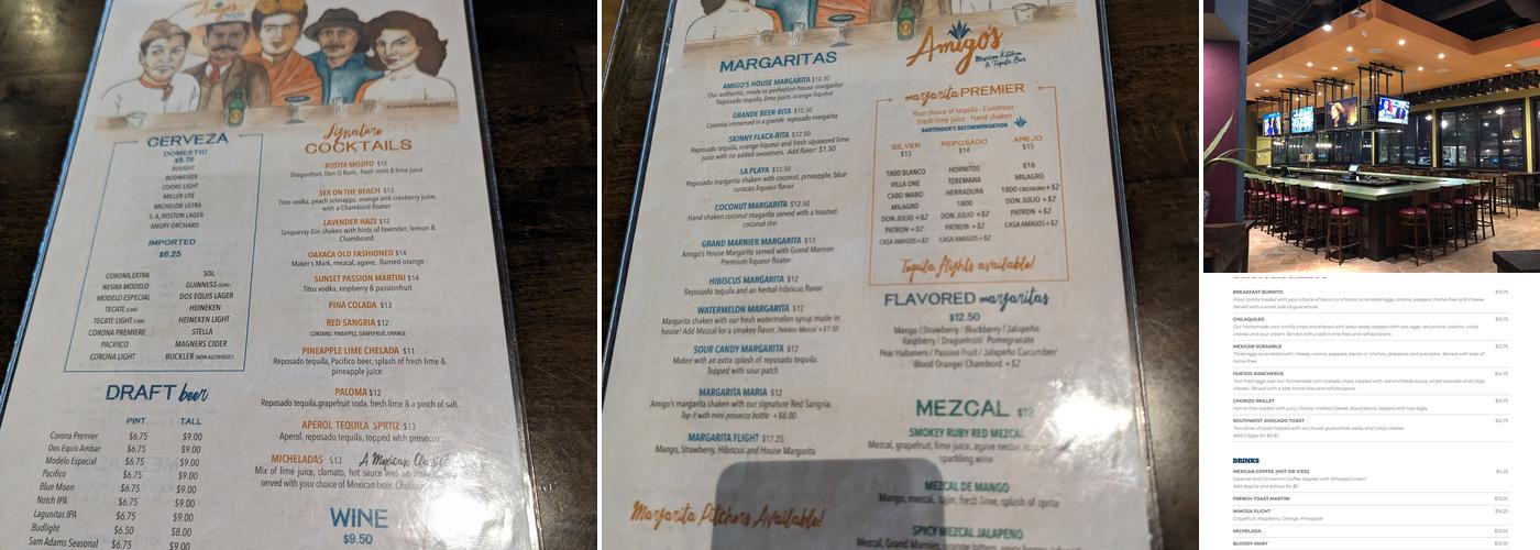 Amigo's Mexican Kitchen & Tequila Bar Menu