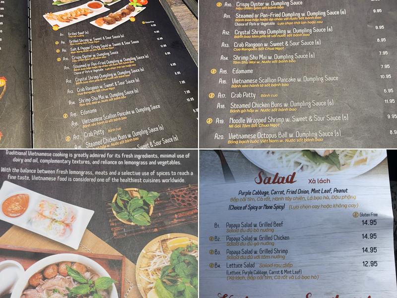 Pho Fans Menu