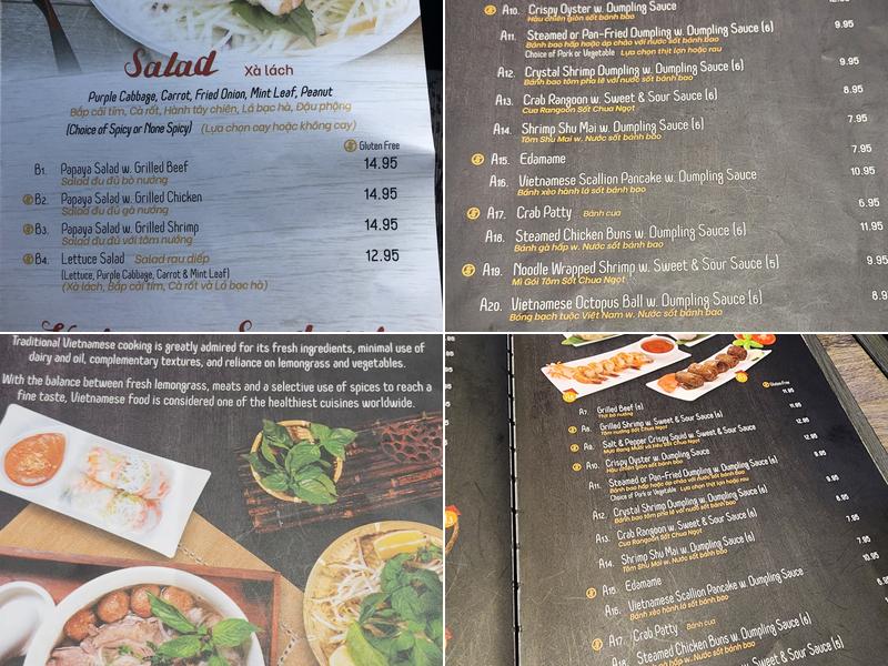 Pho Fans Menu