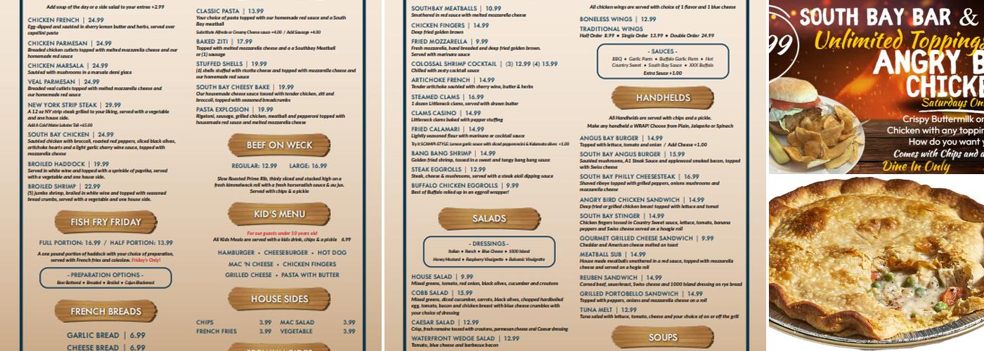South Bay Bar & Grill Menu