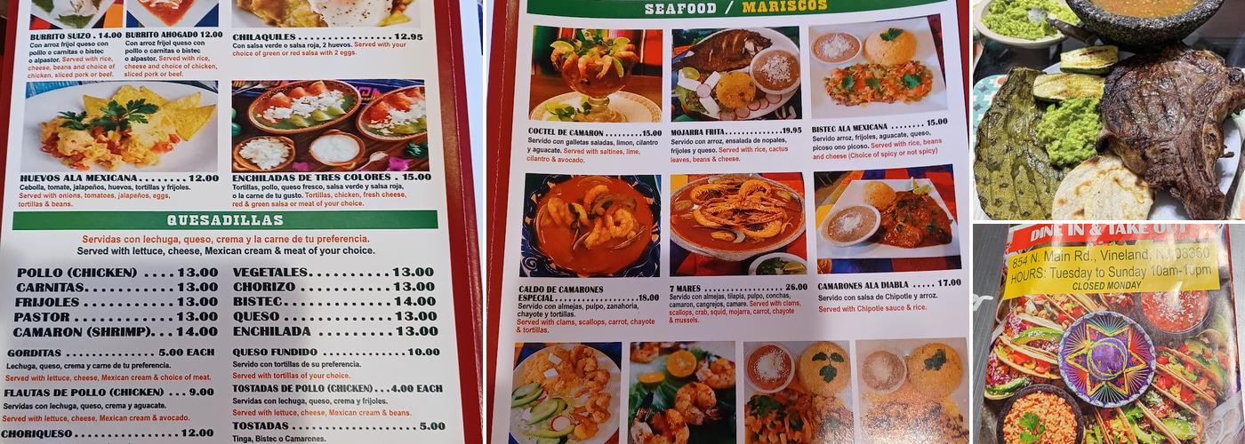 El nopal restaurante y taqueria Menu