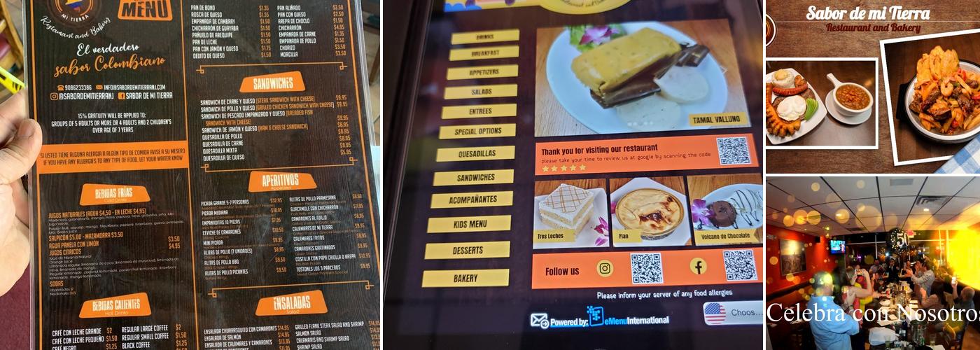 Sabor de Mi Tierra Menu