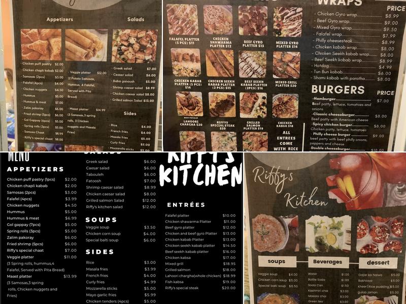 Riffy's kitchen Menu