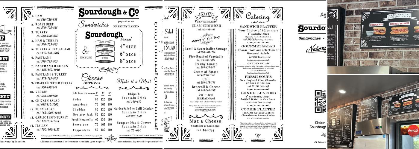 Sourdough & Co. Menu