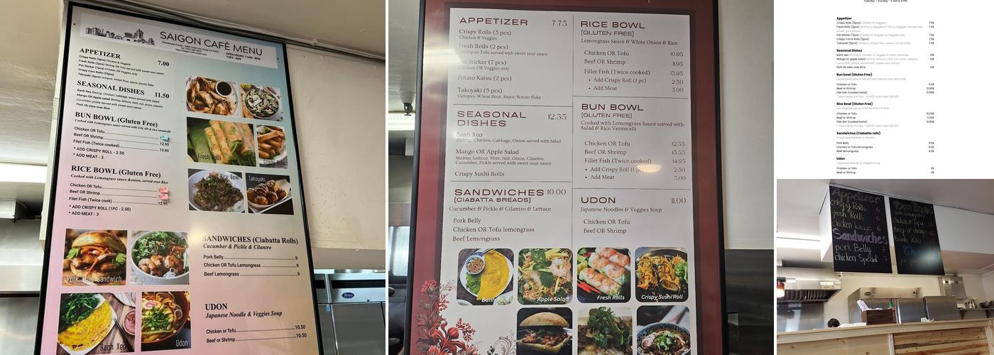 Saigon Café Menu