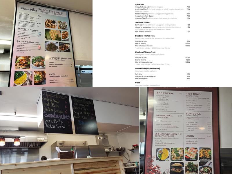 Saigon Café Menu