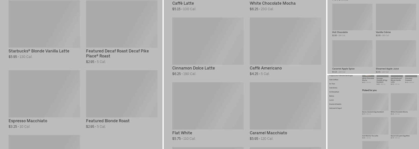 Starbucks Menu
