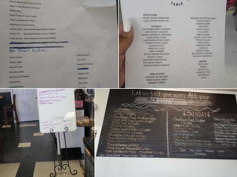 Elea J’s Southern Table Menu