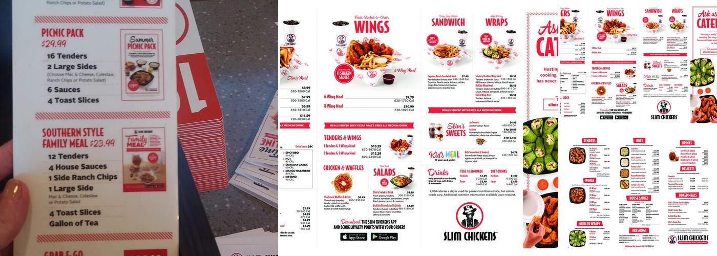 Slim Chickens Menu