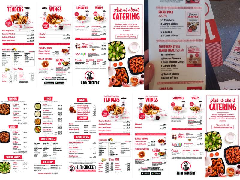 Slim Chickens Menu