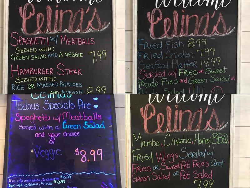 Celina's Soul Food Cafe Menu
