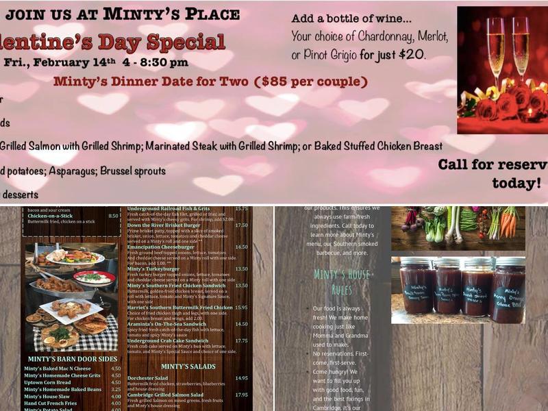 Minty's Place Menu