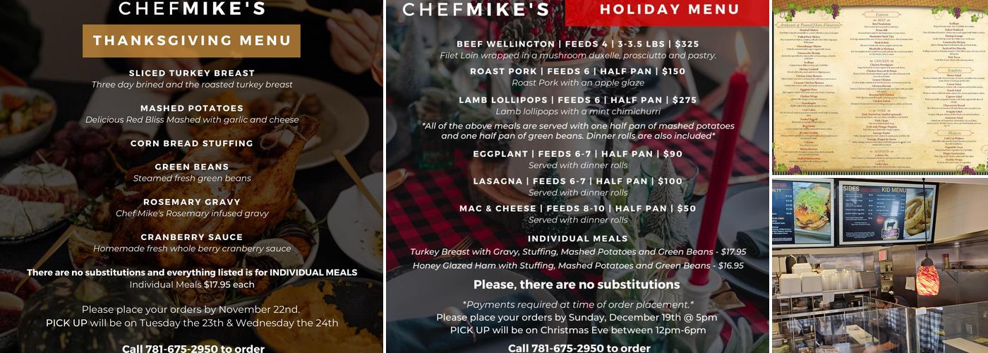 Chef Mike's Catering Menu