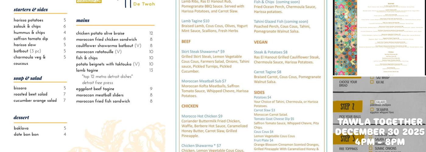 Saffron De Twah Menu