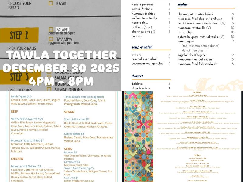 Saffron De Twah Menu